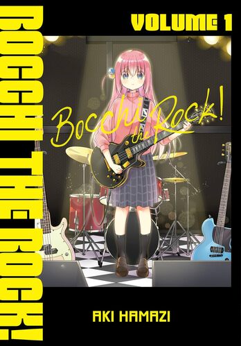 Capa de Bocchi the Rock! com a protagonista segurando uma guitarra.
