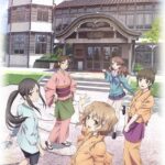 Imagem de Hanasaku Iroha com personagens e cenário de pousada.