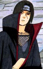 Itachi Uchiha em arte oficial de Naruto.