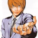 Light Yagami em arte oficial de Death Note.