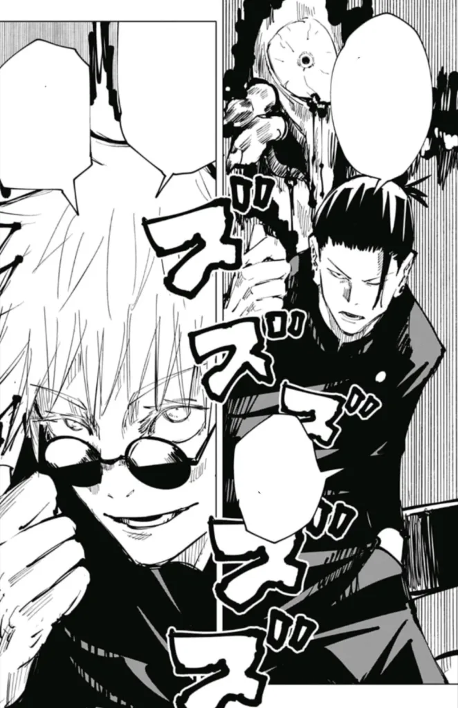 Gojo e Geto discutindo