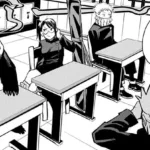 Gojo em sala com seus alunos