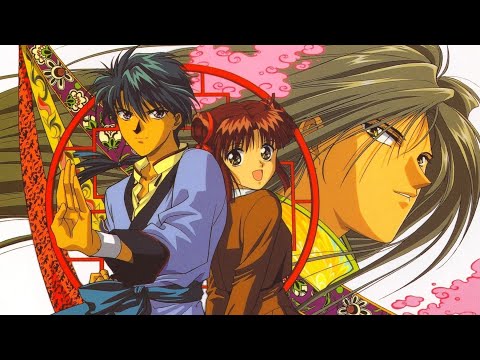 Cena do trailer de Fushigi Yuugi com personagens em visual shoujo clássico