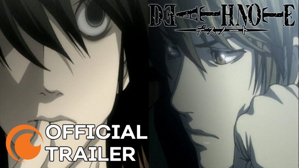 Cena do trailer de Death Note com atmosfera sombria