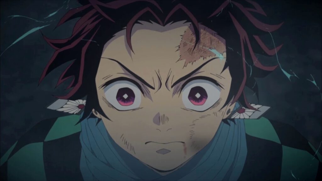 Cena do trailer de Demon Slayer com Tanjiro em combate