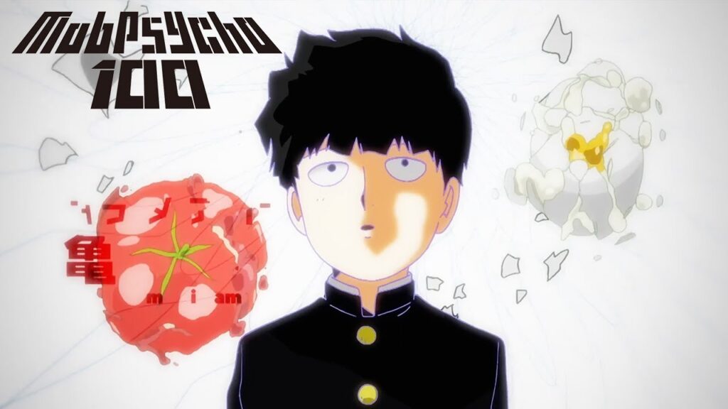 Cena do trailer de Mob Psycho 100 com efeitos psíquicos