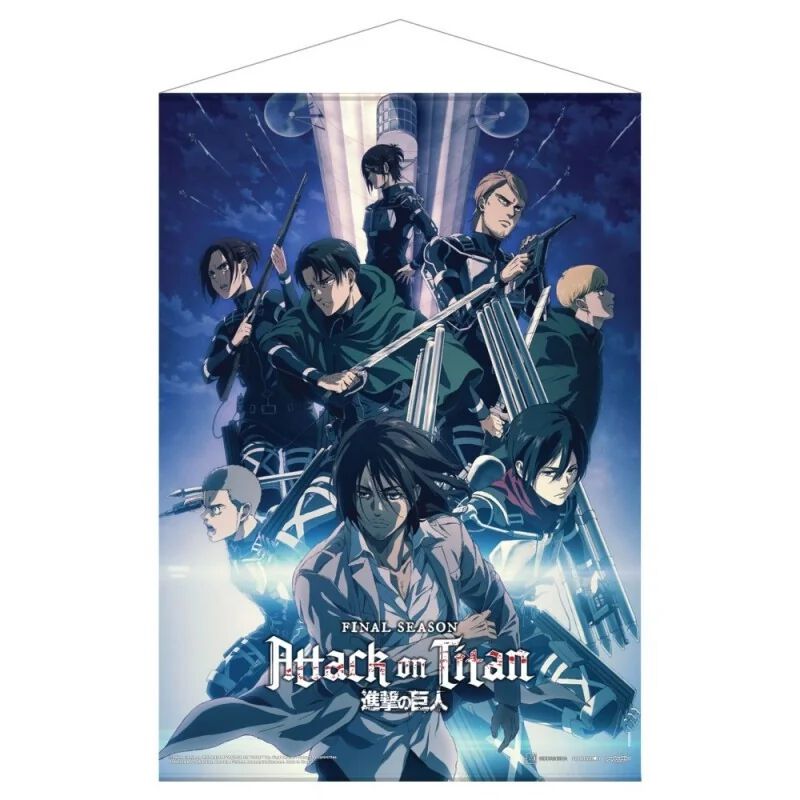 Key visual de Attack on Titan The Final Season (parte 1), exemplo de lançamento em partes
