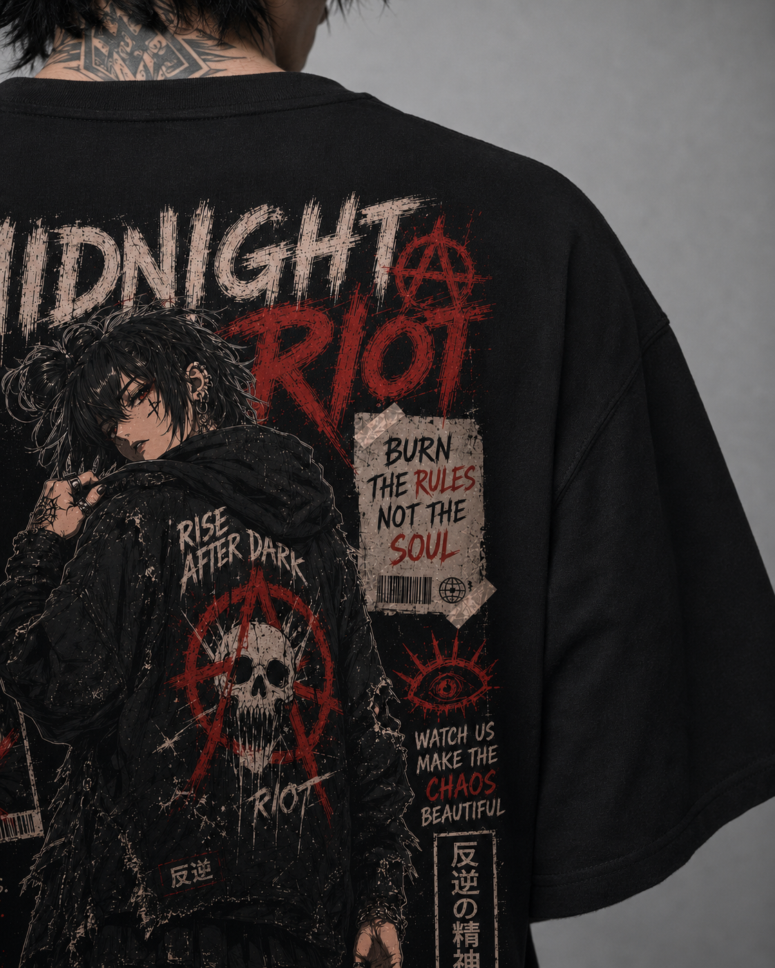 Camiseta Oversized Midnight Riot