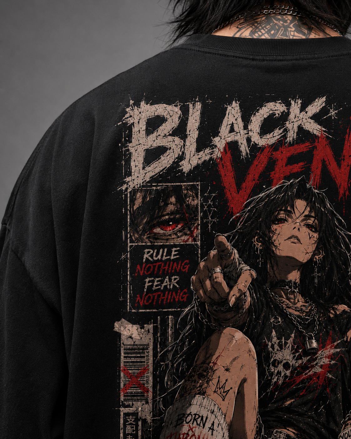 Camiseta Oversized Black Venus