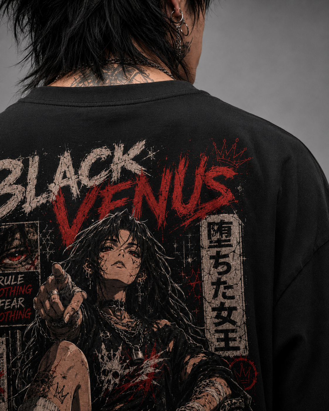 Camiseta Oversized Black Venus