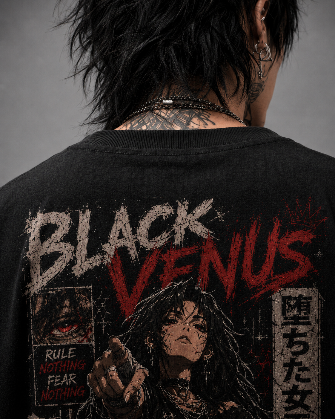 Camiseta Oversized Black Venus