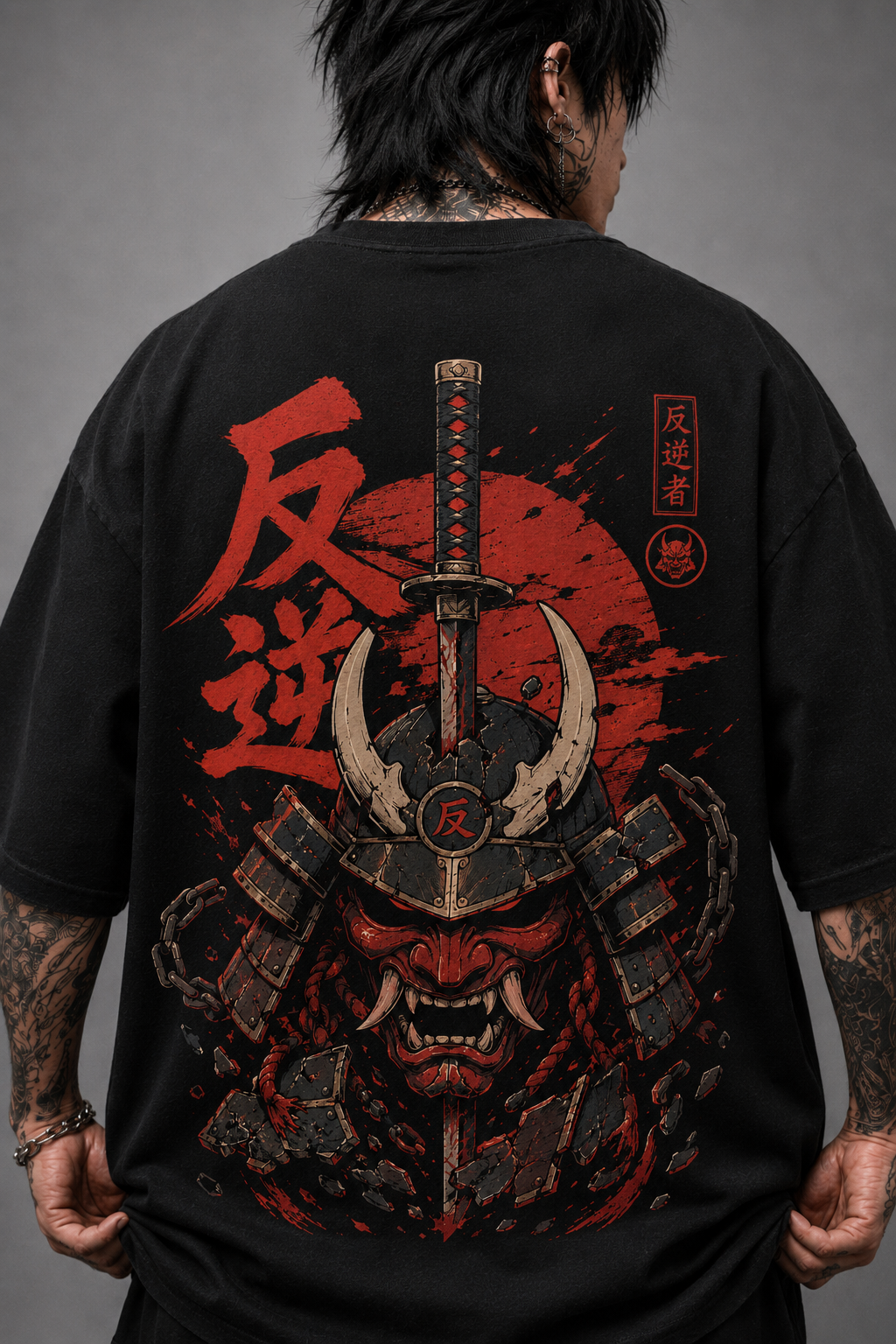 Camiseta Oversized Rebel Oni