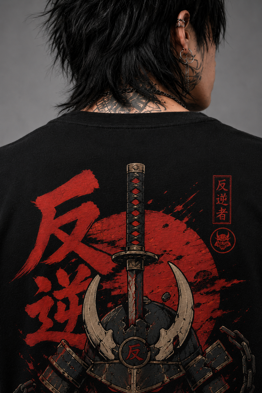 Camiseta Oversized Rebel Oni