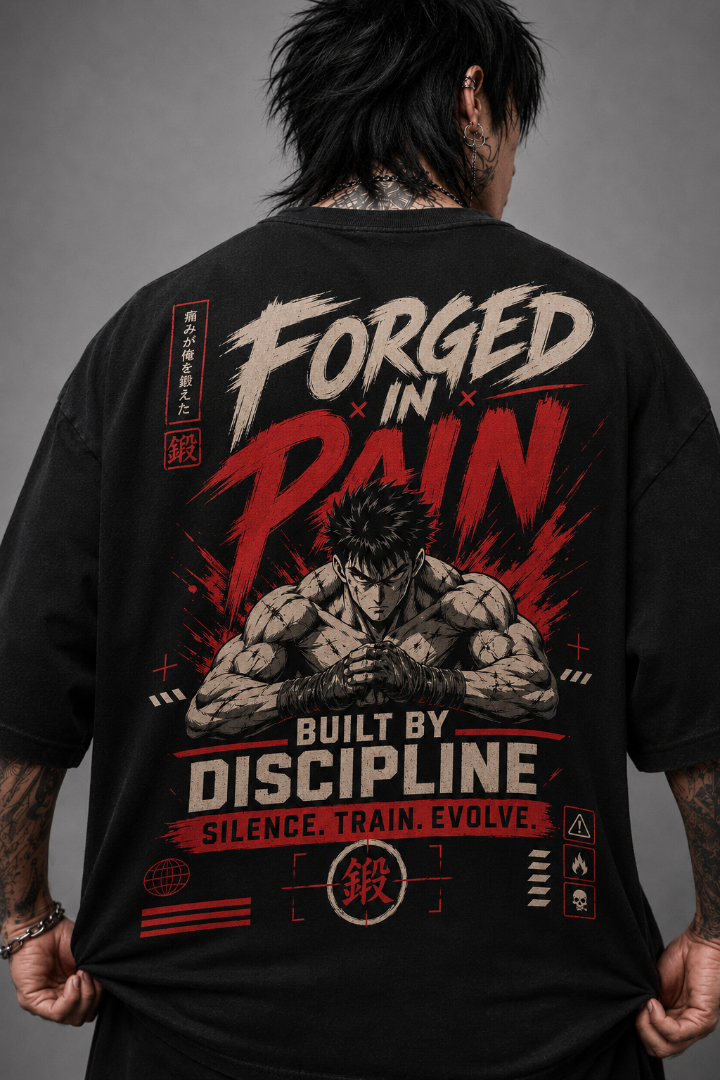 Camiseta Oversized Forged In Pain