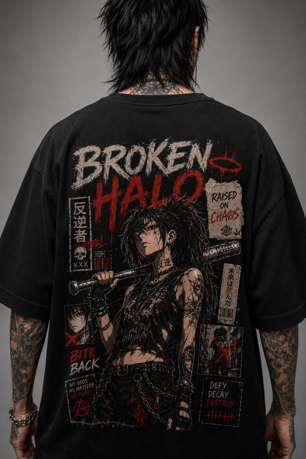 Camiseta Oversized Broken Halo