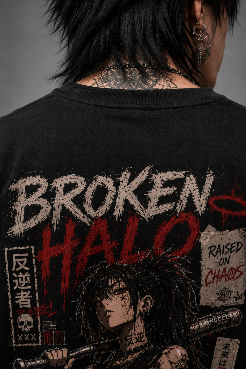 Camiseta Oversized Broken Halo