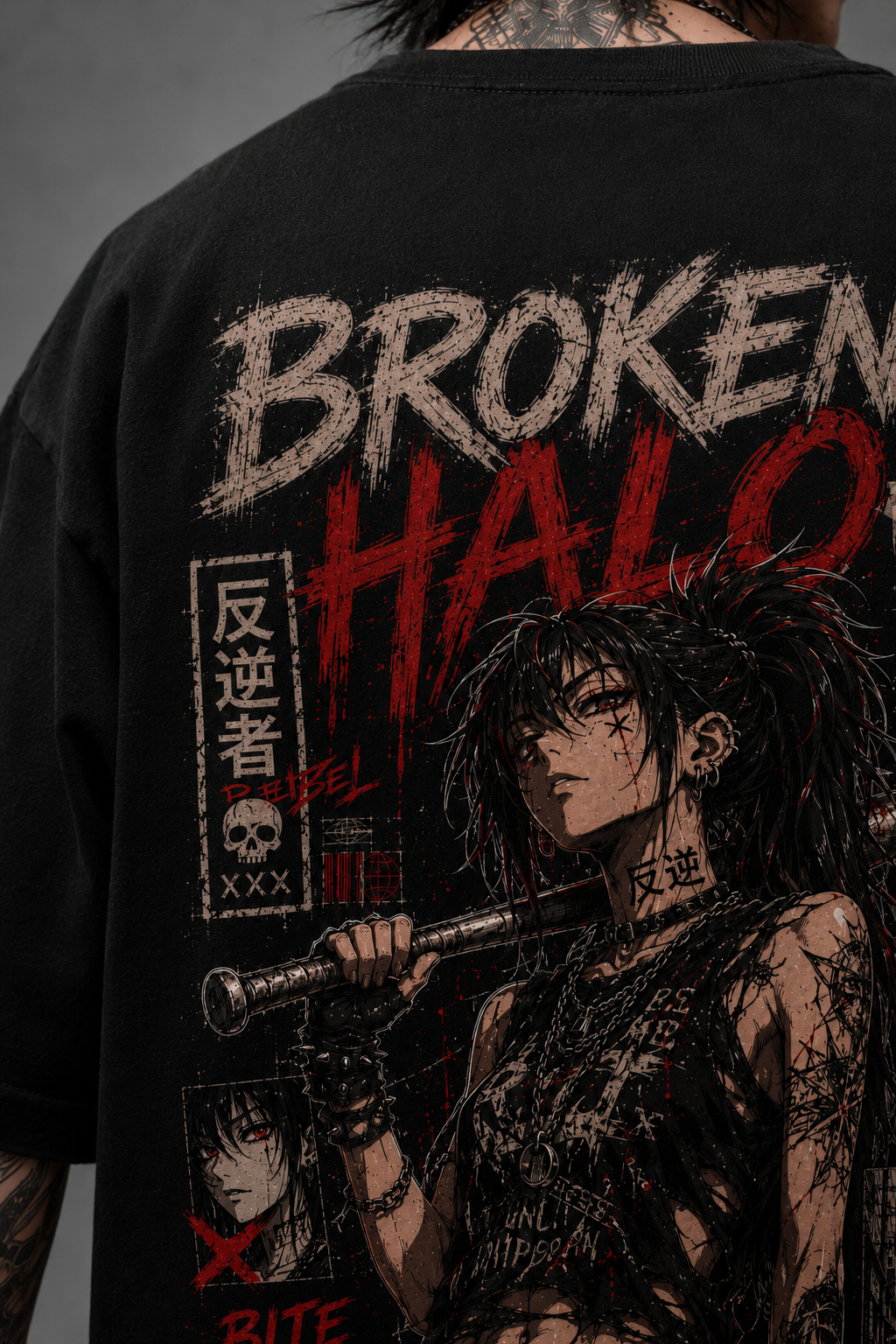 Camiseta Oversized Broken Halo