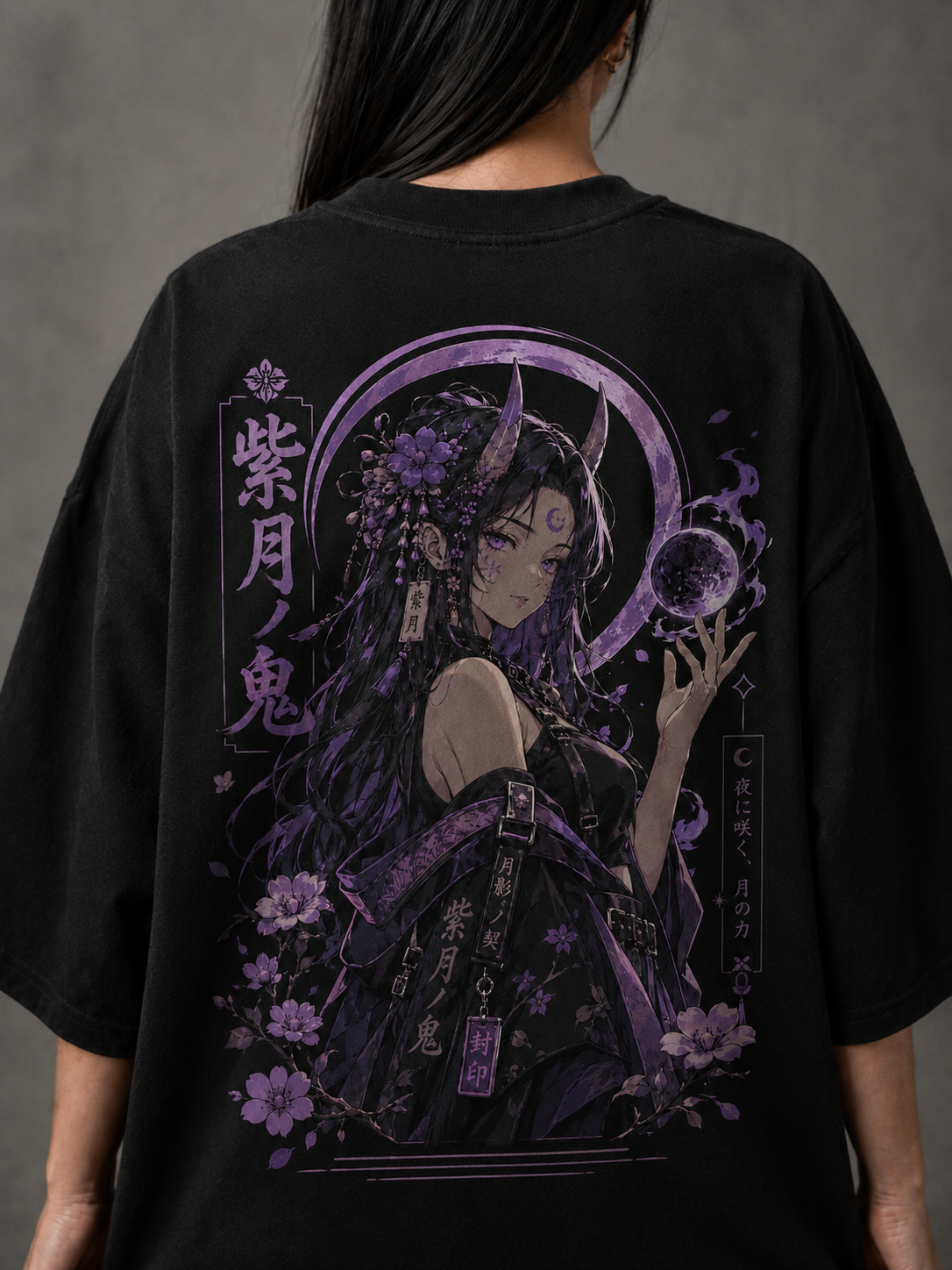 Camiseta Oversized Purple Moon