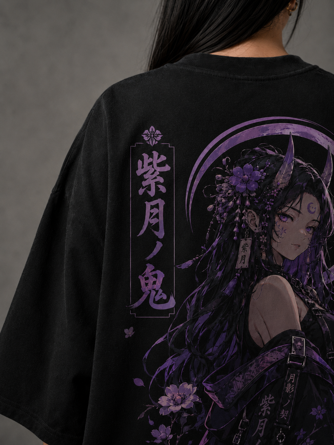 Camiseta Oversized Purple Moon