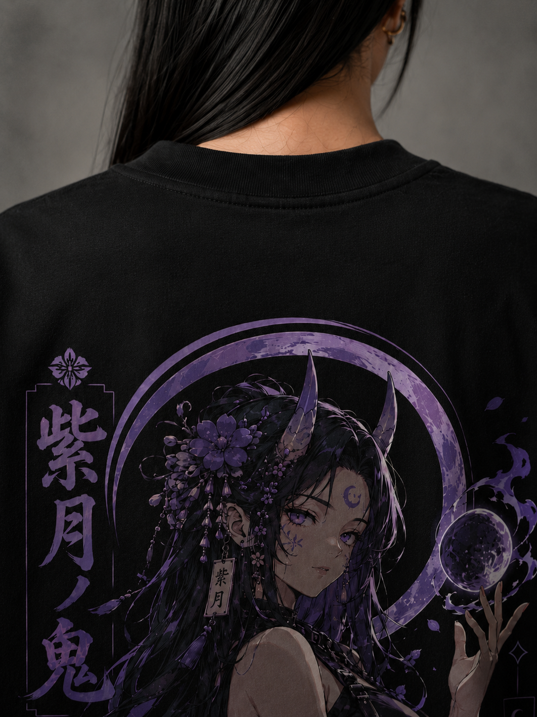 Camiseta Oversized Purple Moon