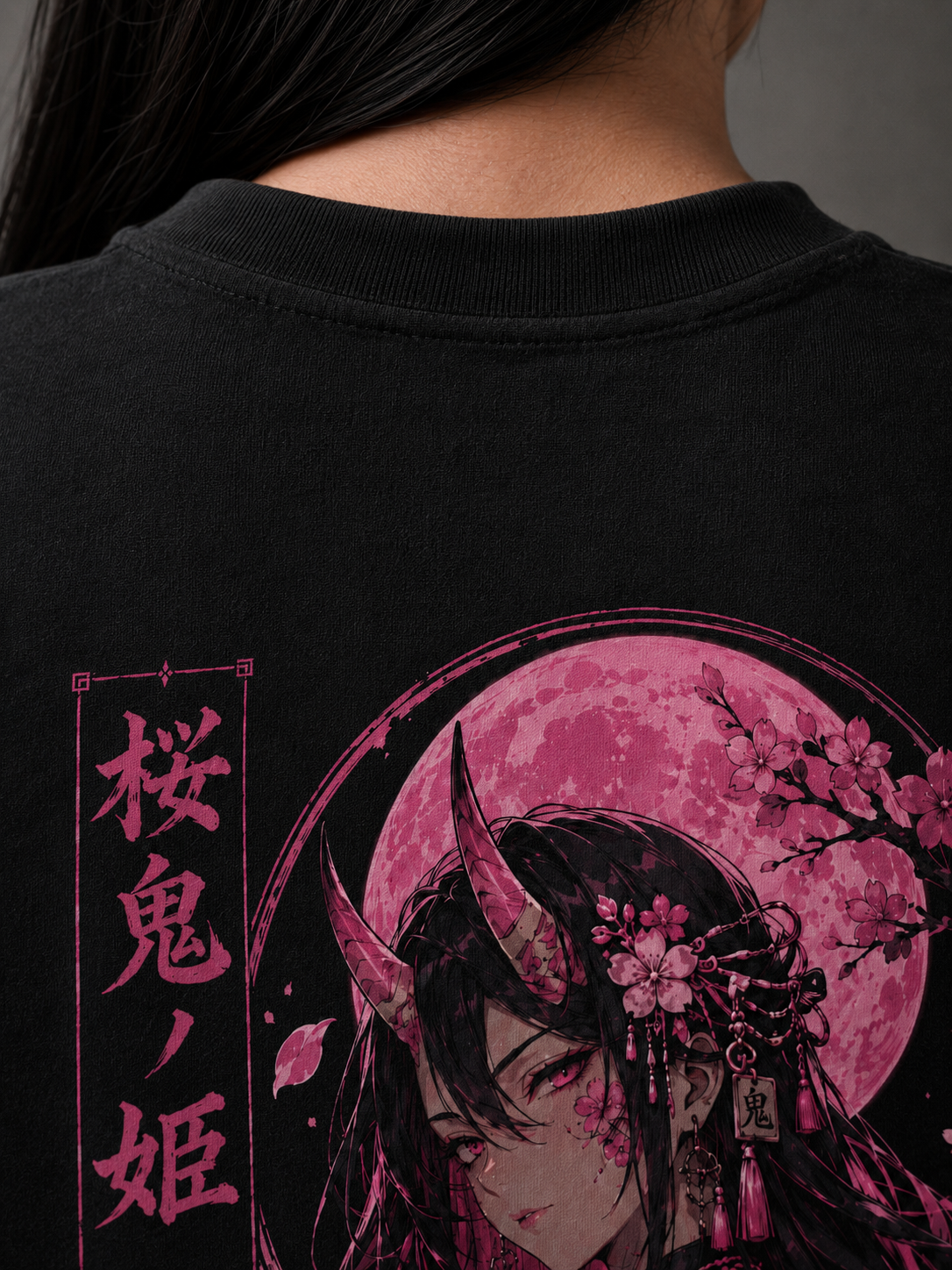 Camiseta Oversized Sakura Horns