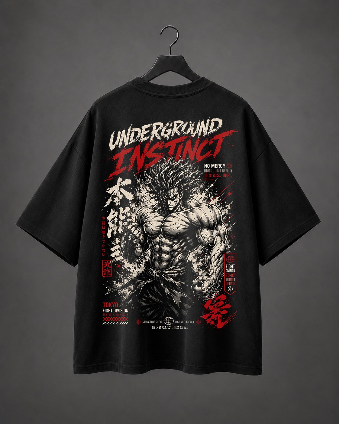 Camiseta Oversized Underground Instinct