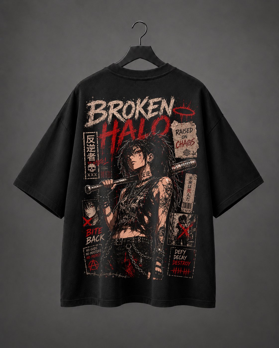 Camiseta Oversized Broken Halo