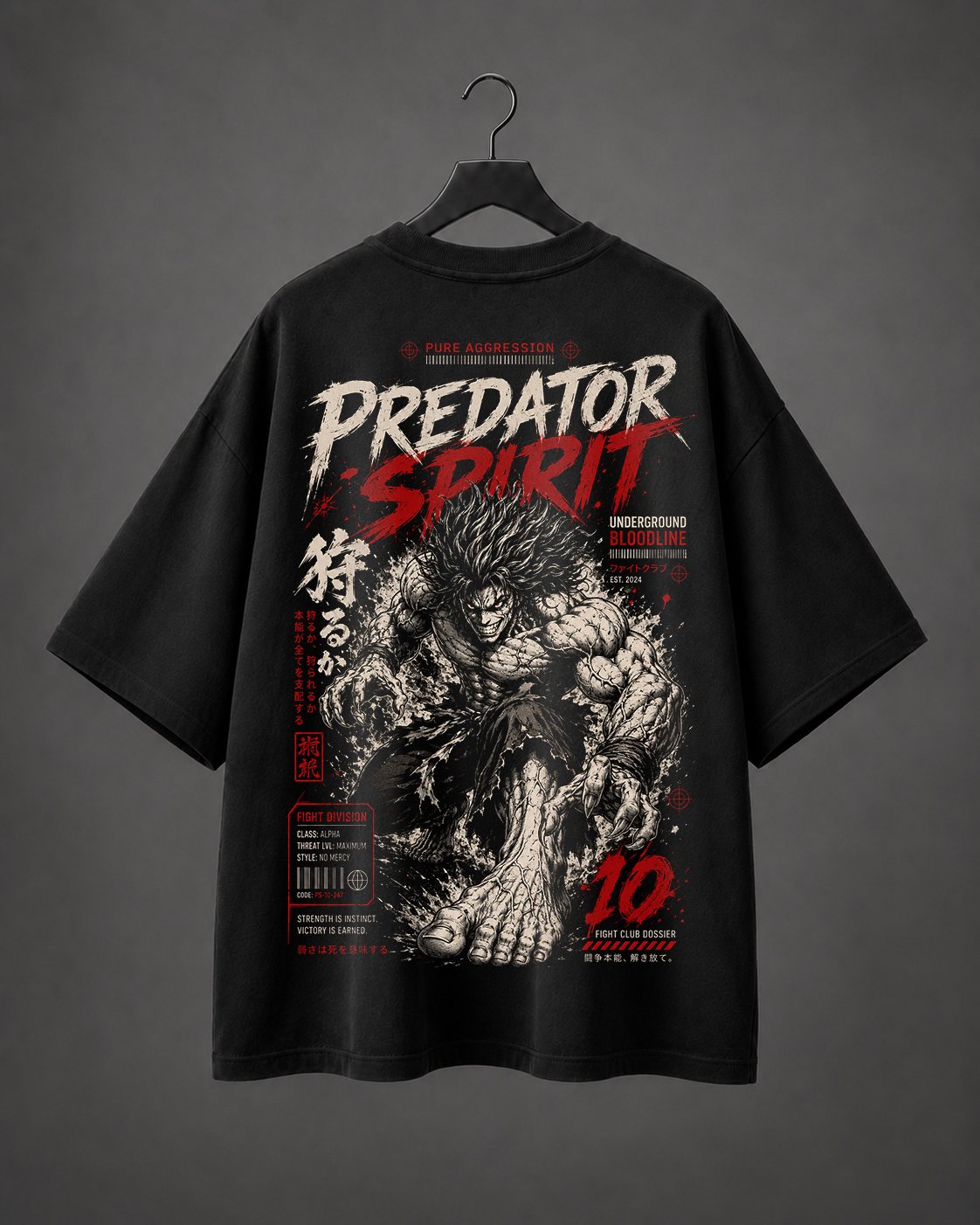 Camiseta Oversized Predator Spirit