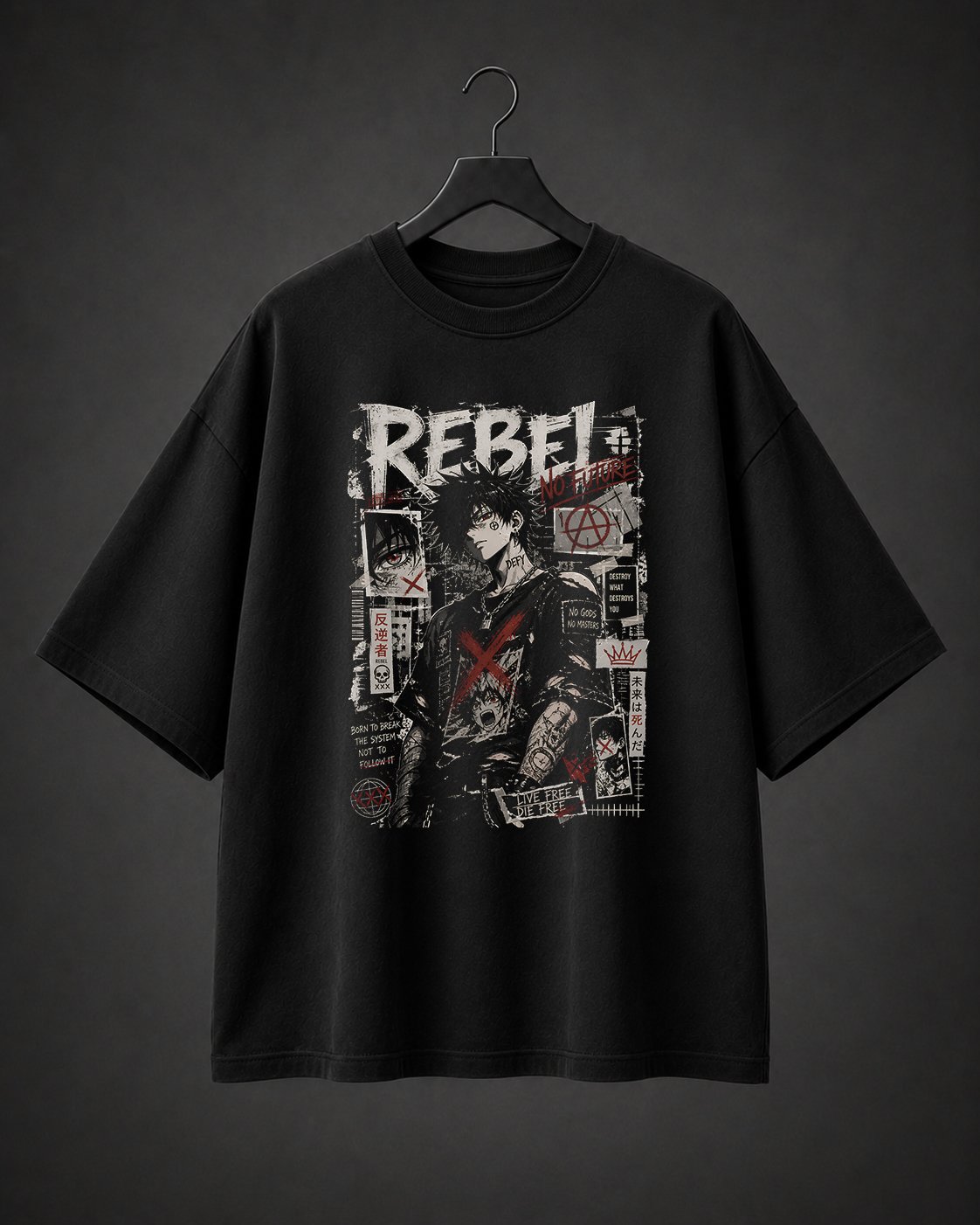 Camiseta Básica Oversized Rebel