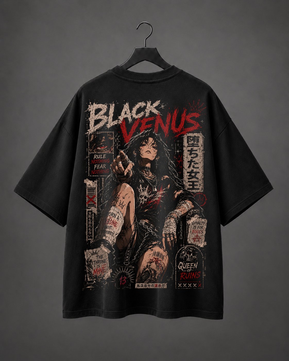 Camiseta Oversized Black Venus