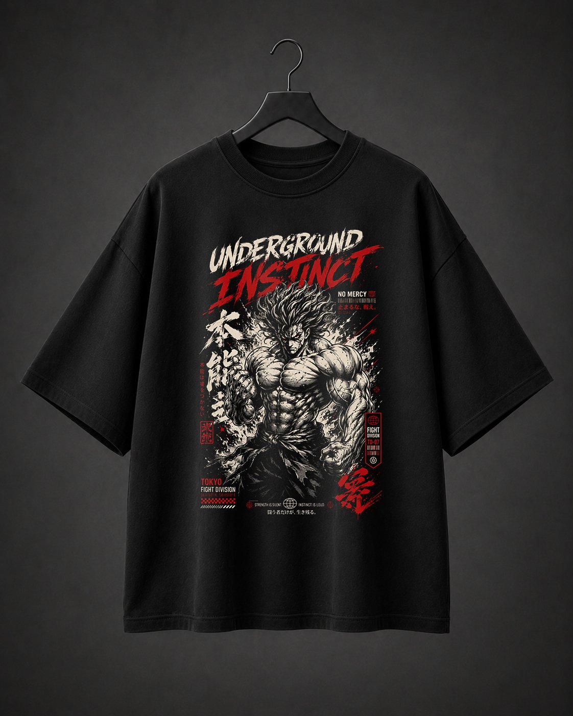 Camiseta Básica Oversized Underground Instinct