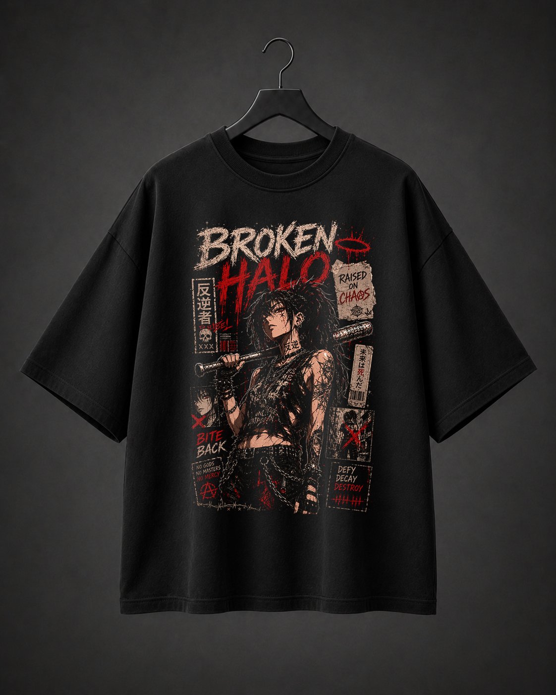 Camiseta Básica Oversized Broken Halo
