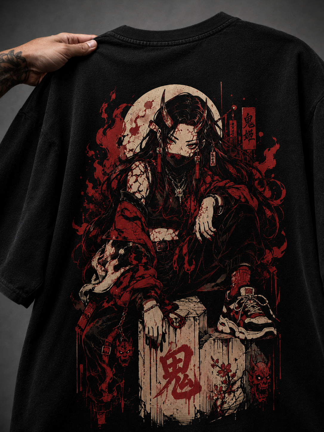 Camiseta Oversized Akai Oni