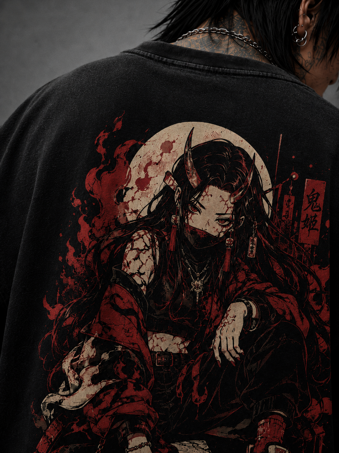 Camiseta Oversized Akai Oni