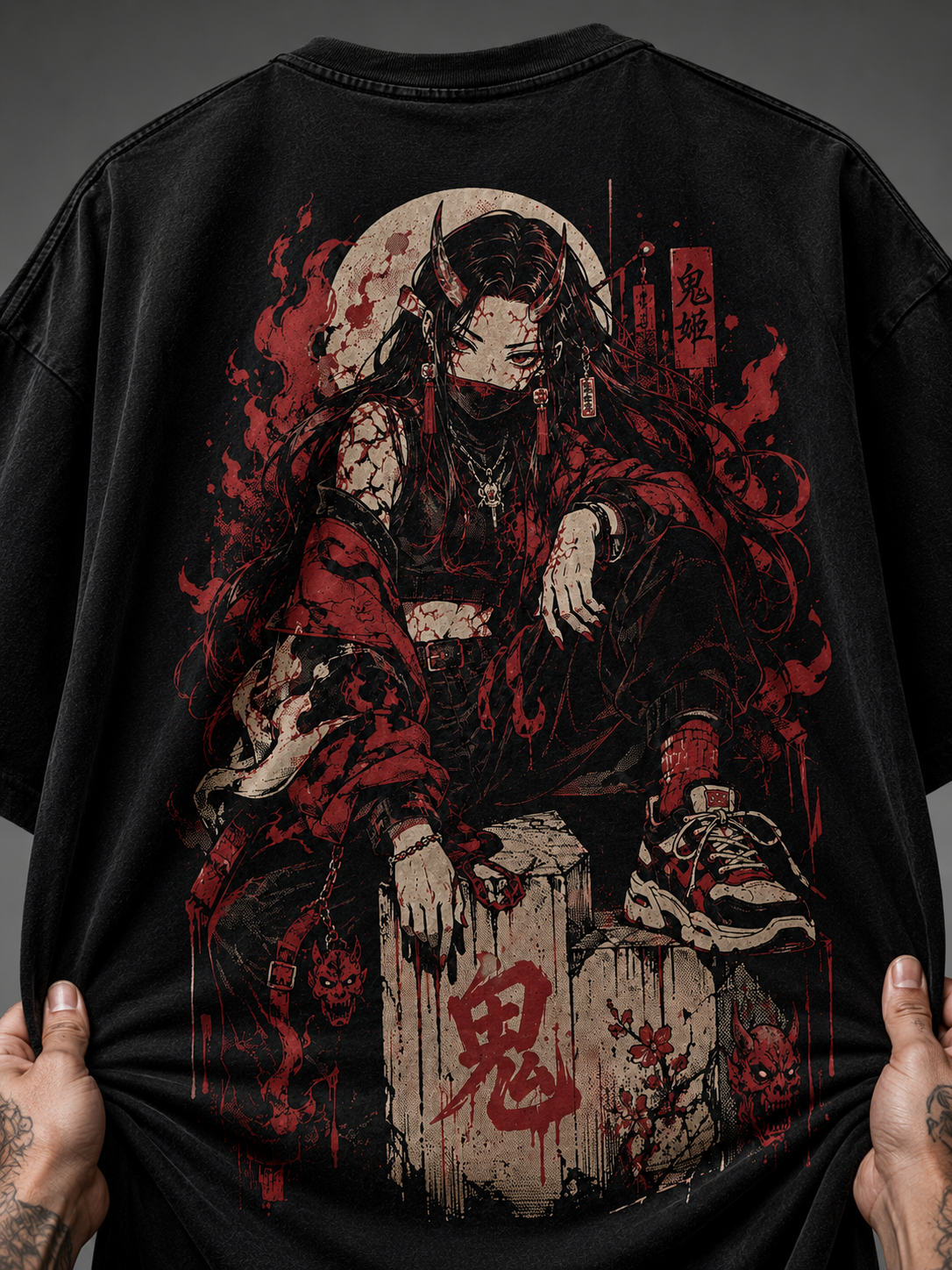 Camiseta Oversized Akai Oni