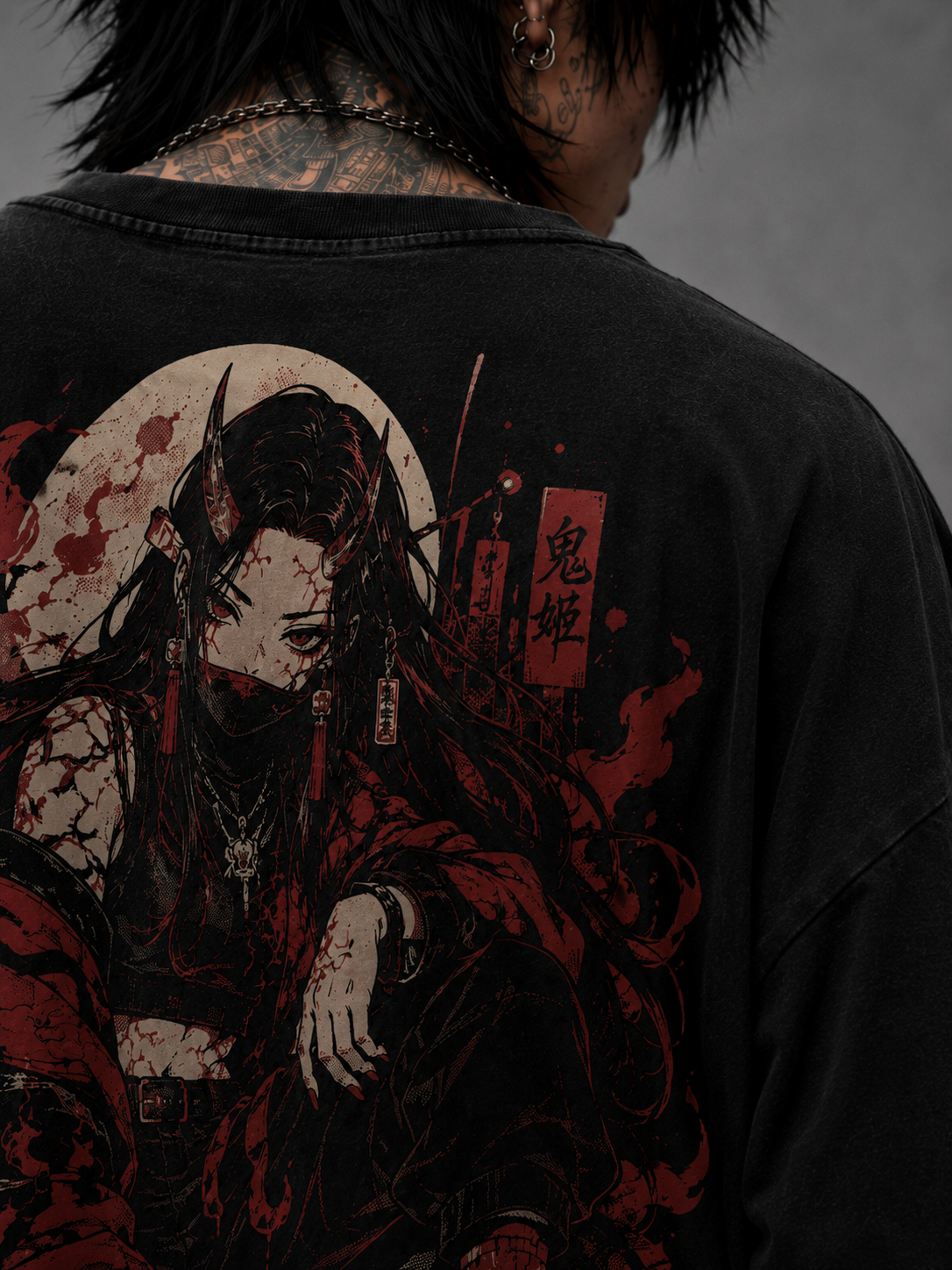 Camiseta Oversized Akai Oni