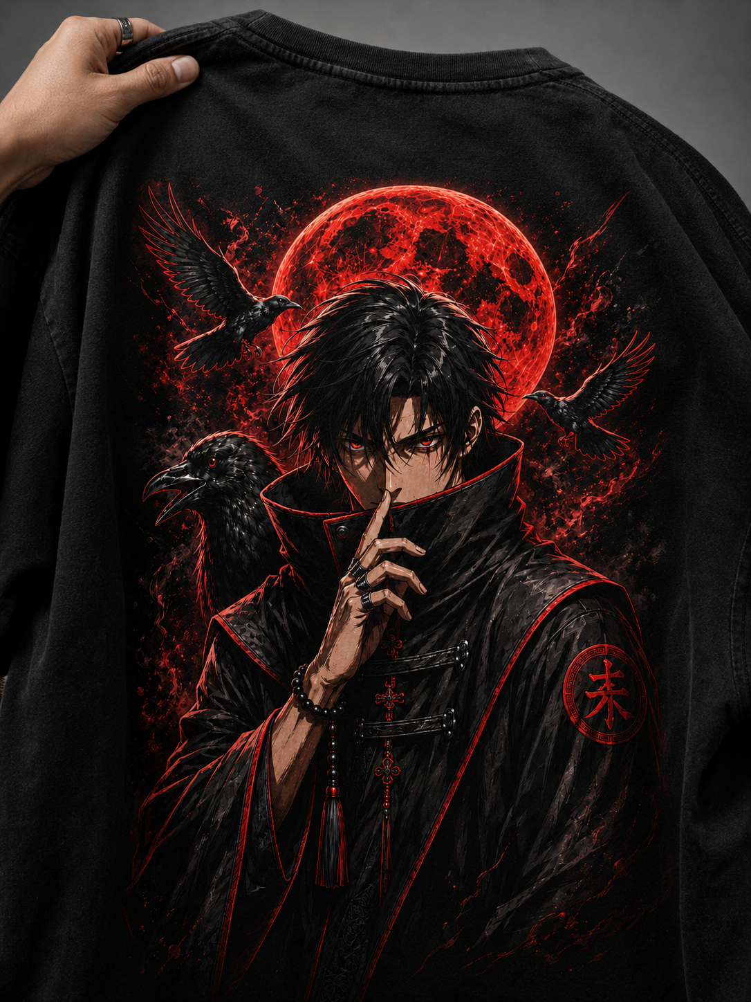 Camiseta Oversized Kurotsuki Raven