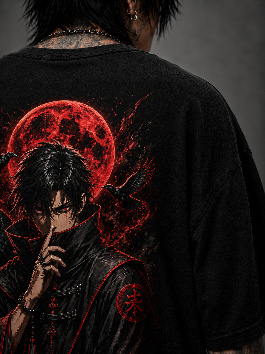 Camiseta Oversized Kurotsuki Raven