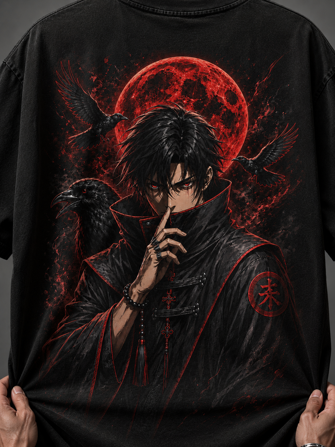 Camiseta Oversized Kurotsuki Raven