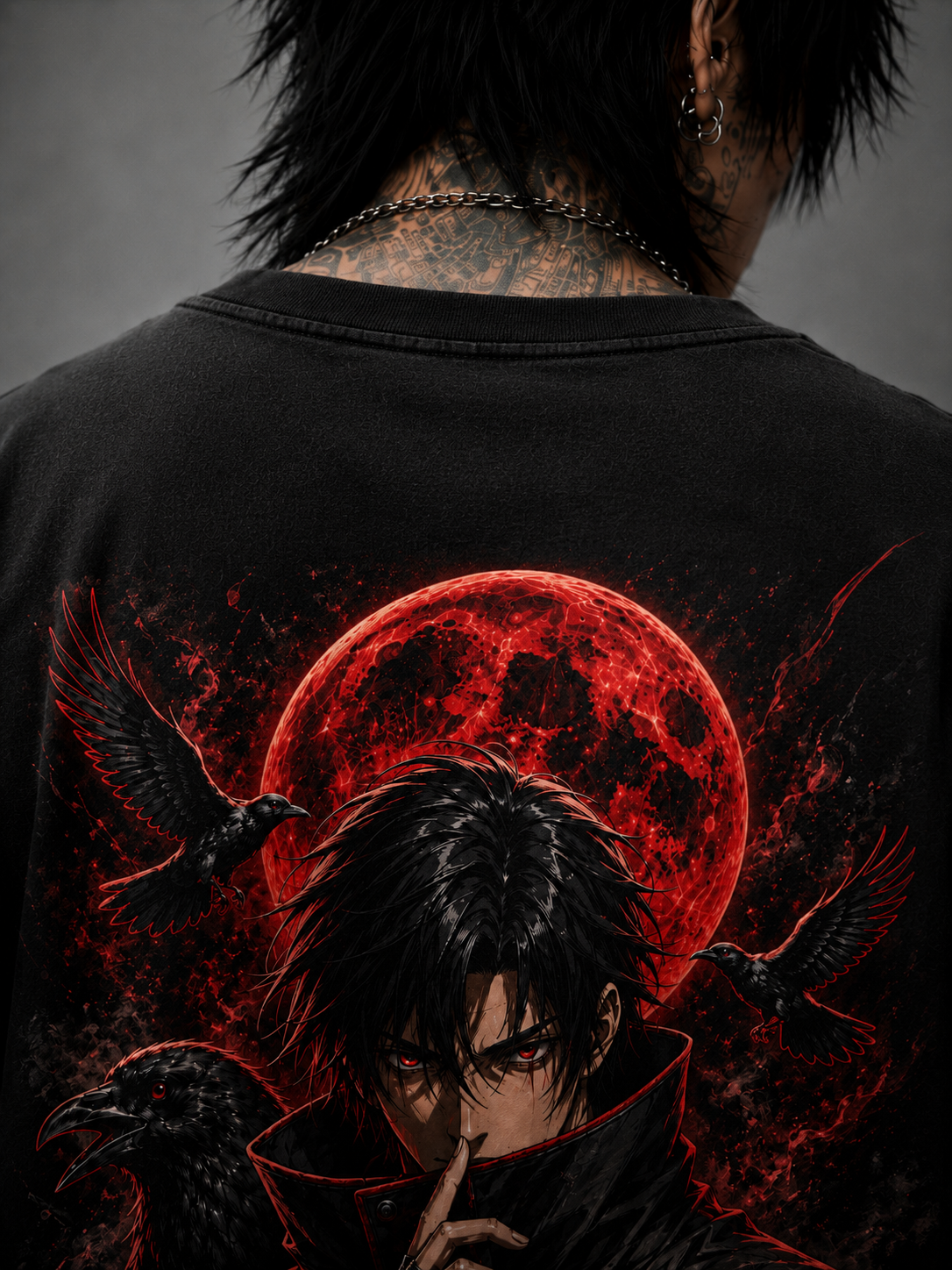 Camiseta Oversized Kurotsuki Raven
