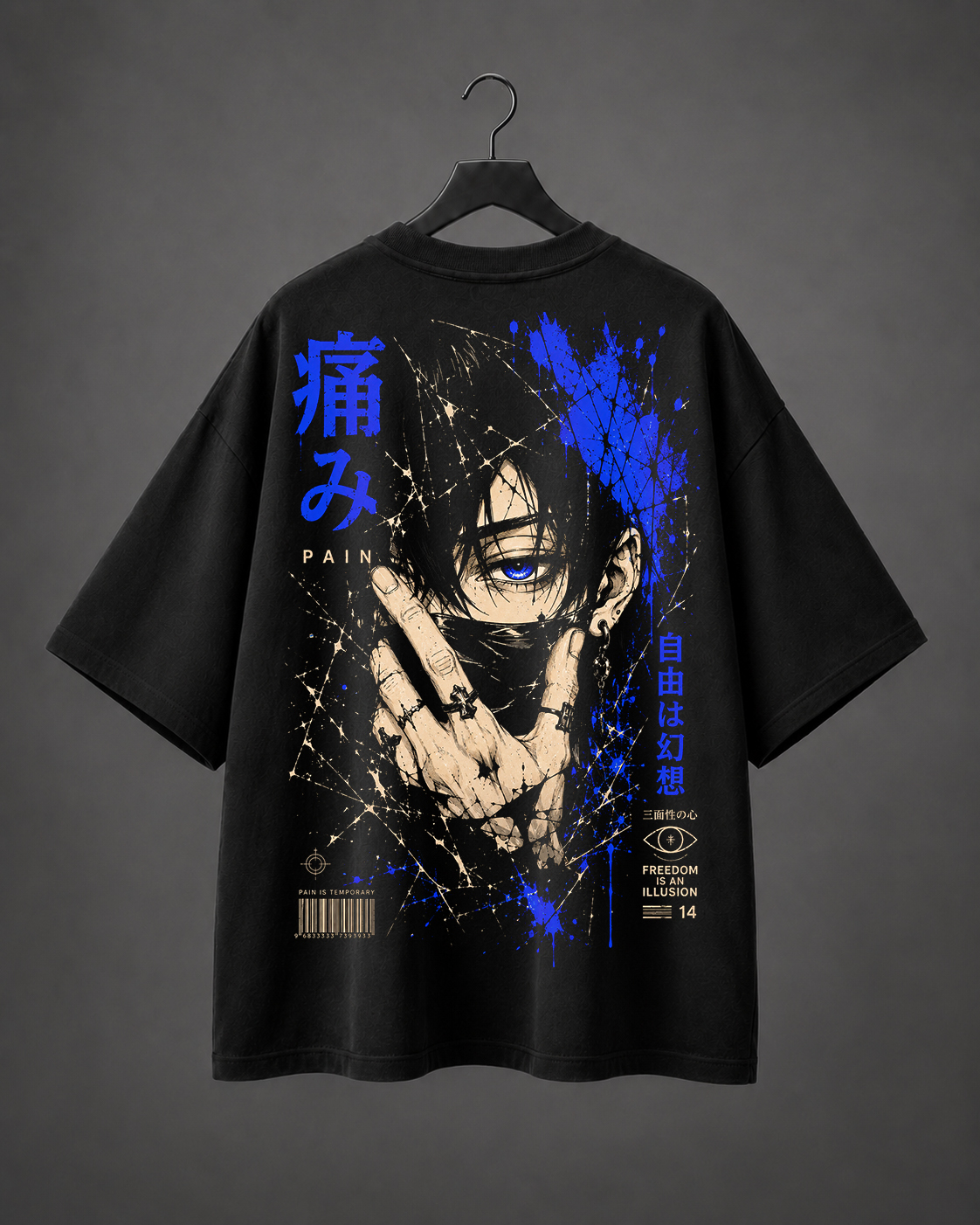 Camiseta Oversized Blue Pain