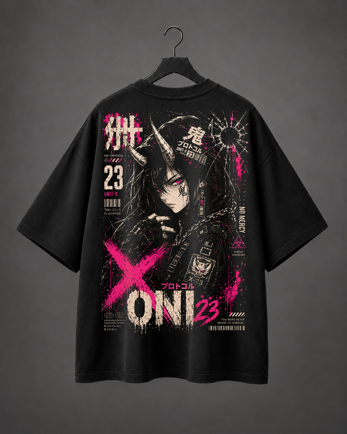 Camiseta Oversized Oni Protocol 23