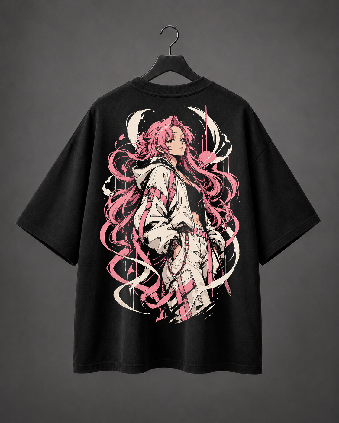 Camiseta Oversized Noir Blossom