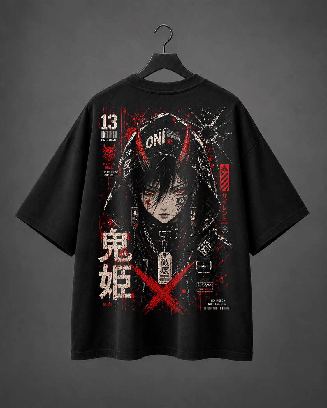 Camiseta Oversized Oni Hime