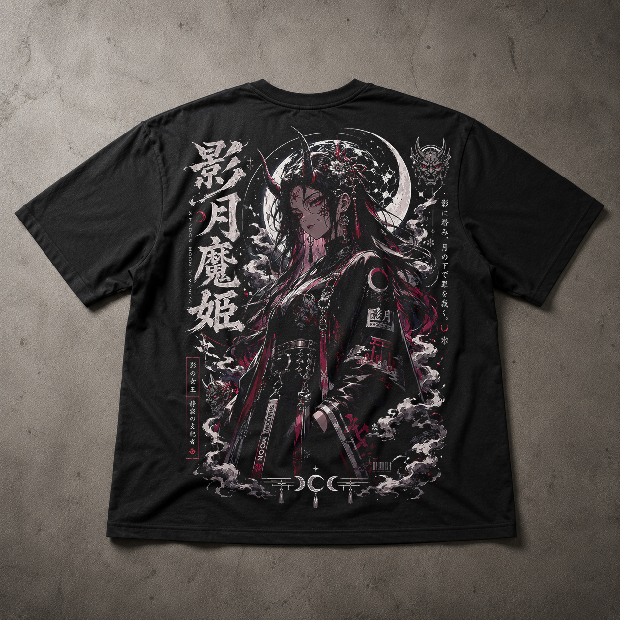 Camiseta Oversized Shadow Moon Hime