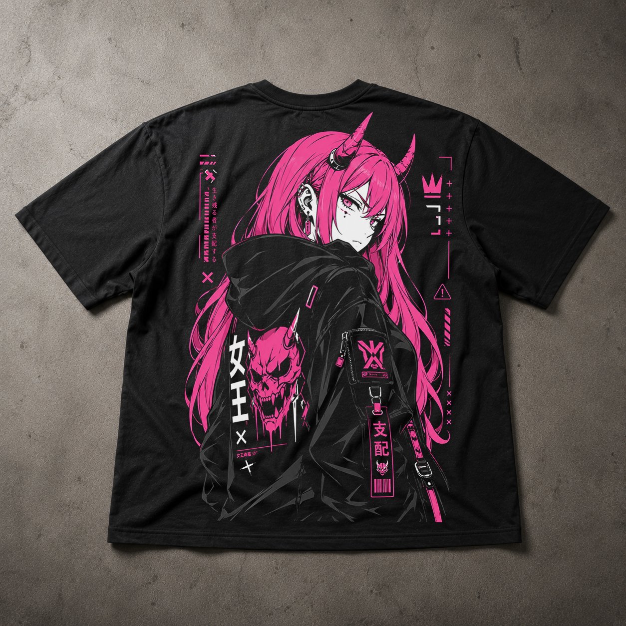 Camiseta Oversized Oni Street Queen