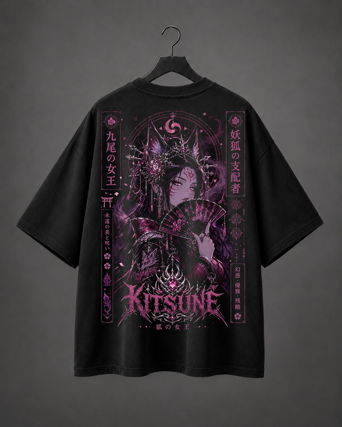 Camiseta Oversized Kitsune Nocturne