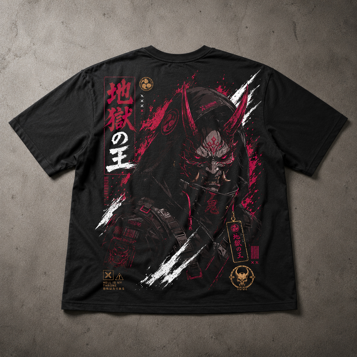 Camiseta Oversized Hell Throne