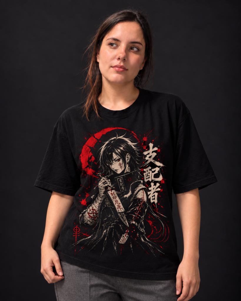 Camiseta Oversized Blood Seal em outro ângulo