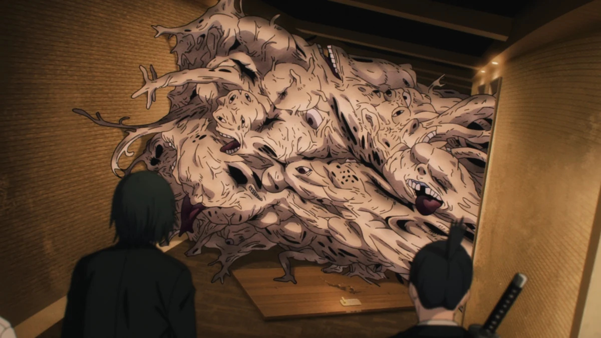 Demônio da Eternidade bloqueia o corredor do 8º andar em Chainsaw Man